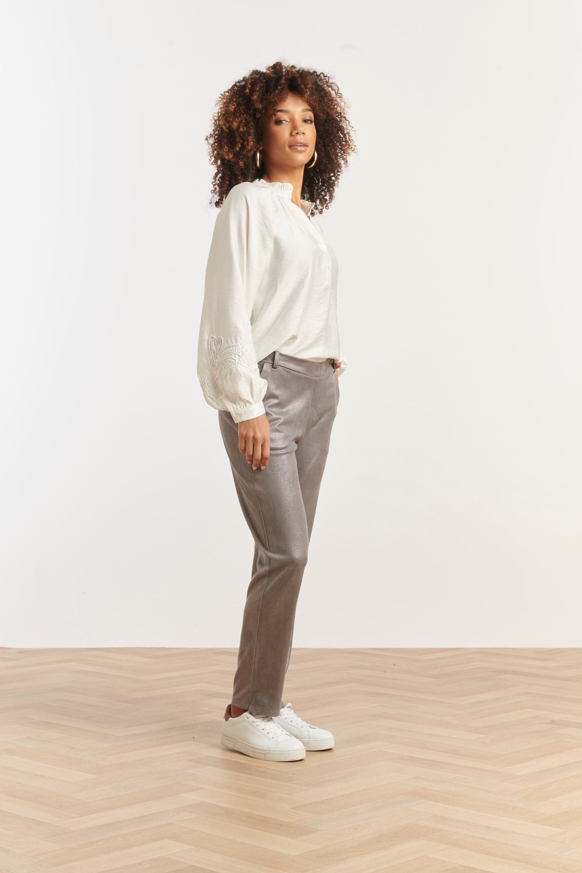 Smashed Lemon Silvery Grey Trousers