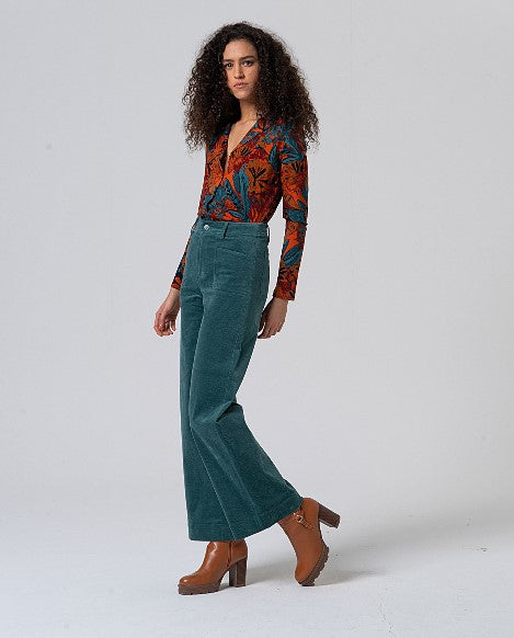 Surkana Teal Cord Trousers