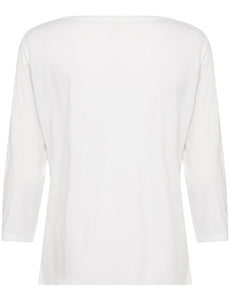 CREAM Naia White v-neck 3/4 sleeve t-shirt
