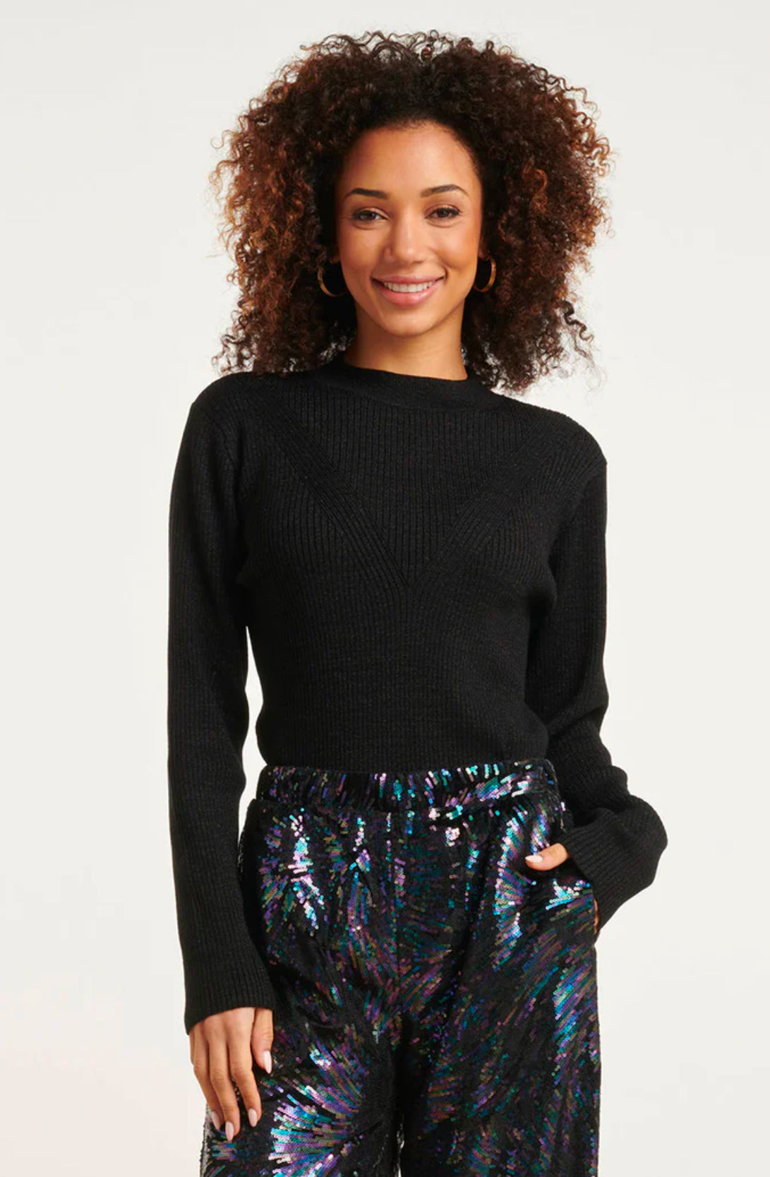 Smashed Lemon Black Shimmer Jumper