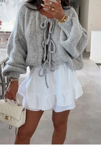Jolie Pale Grey oversized Cardi
