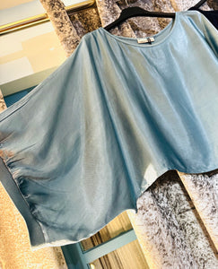 Alicia top in Aqua Green