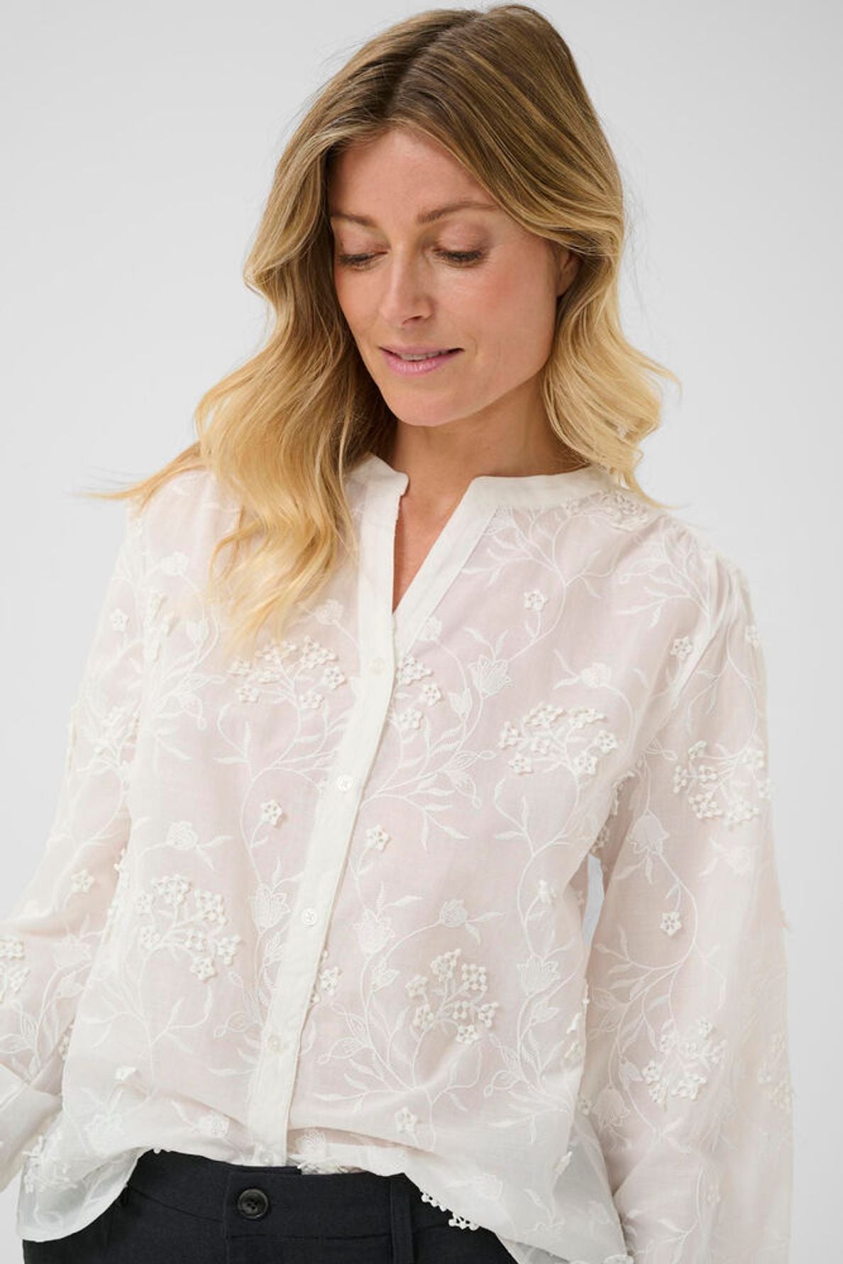 CREAM Hilda White Lace Shirt
