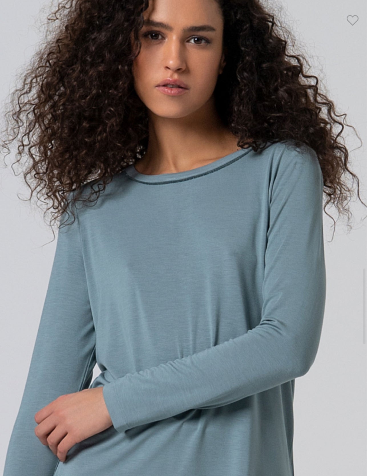 Surkana Bamboo Top Muted Aqua