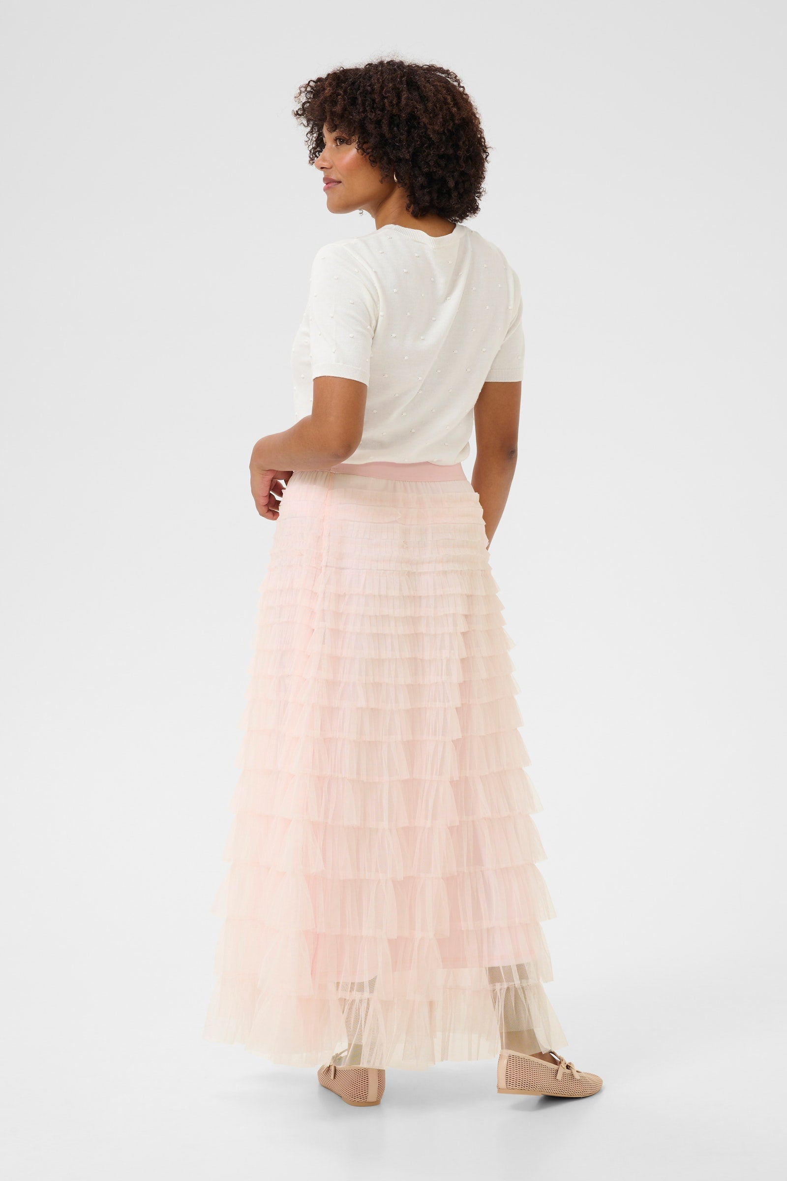 CREAM Eta Tulle Skirt pink