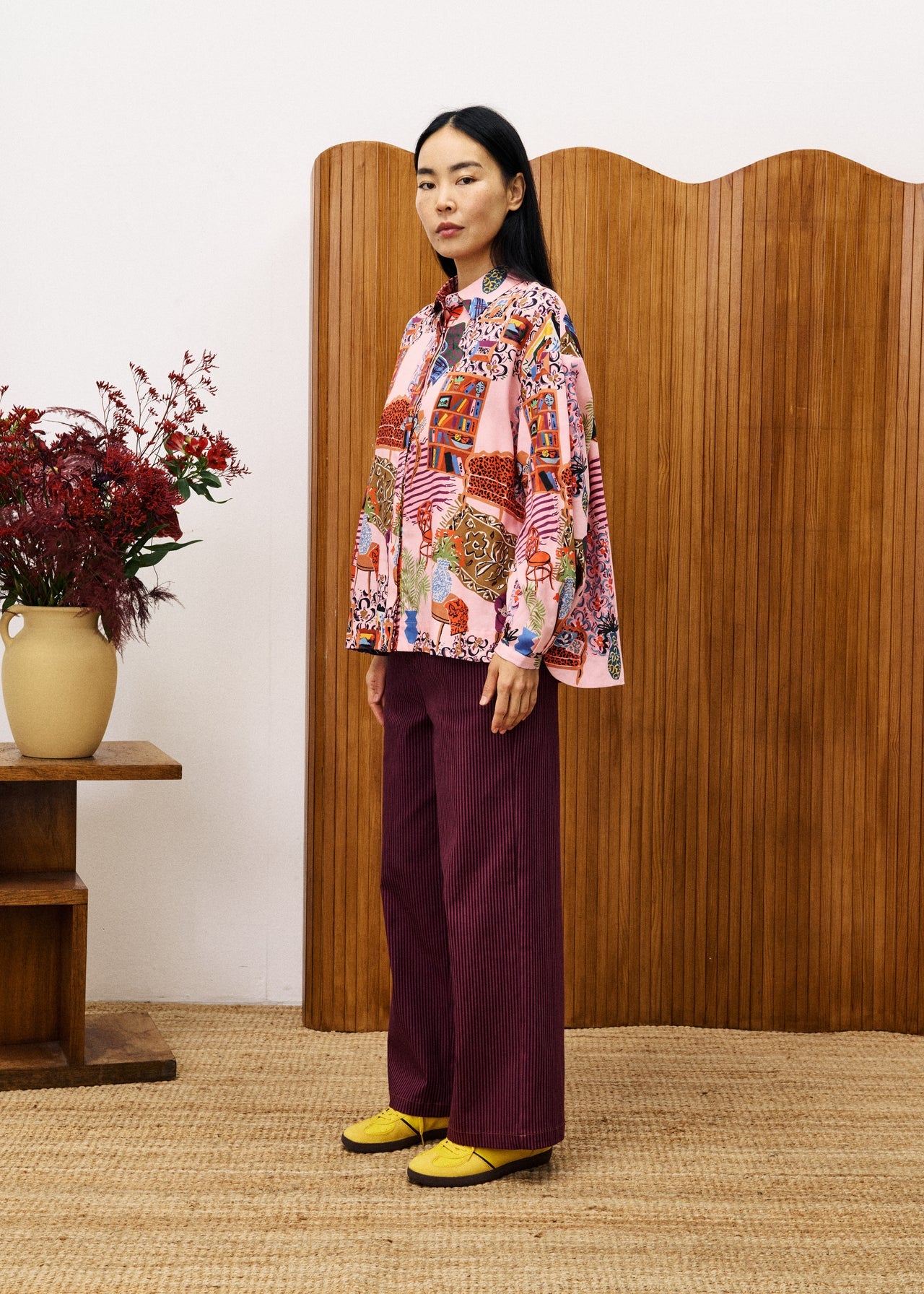 FRNCH Pink Vera Print Shirt