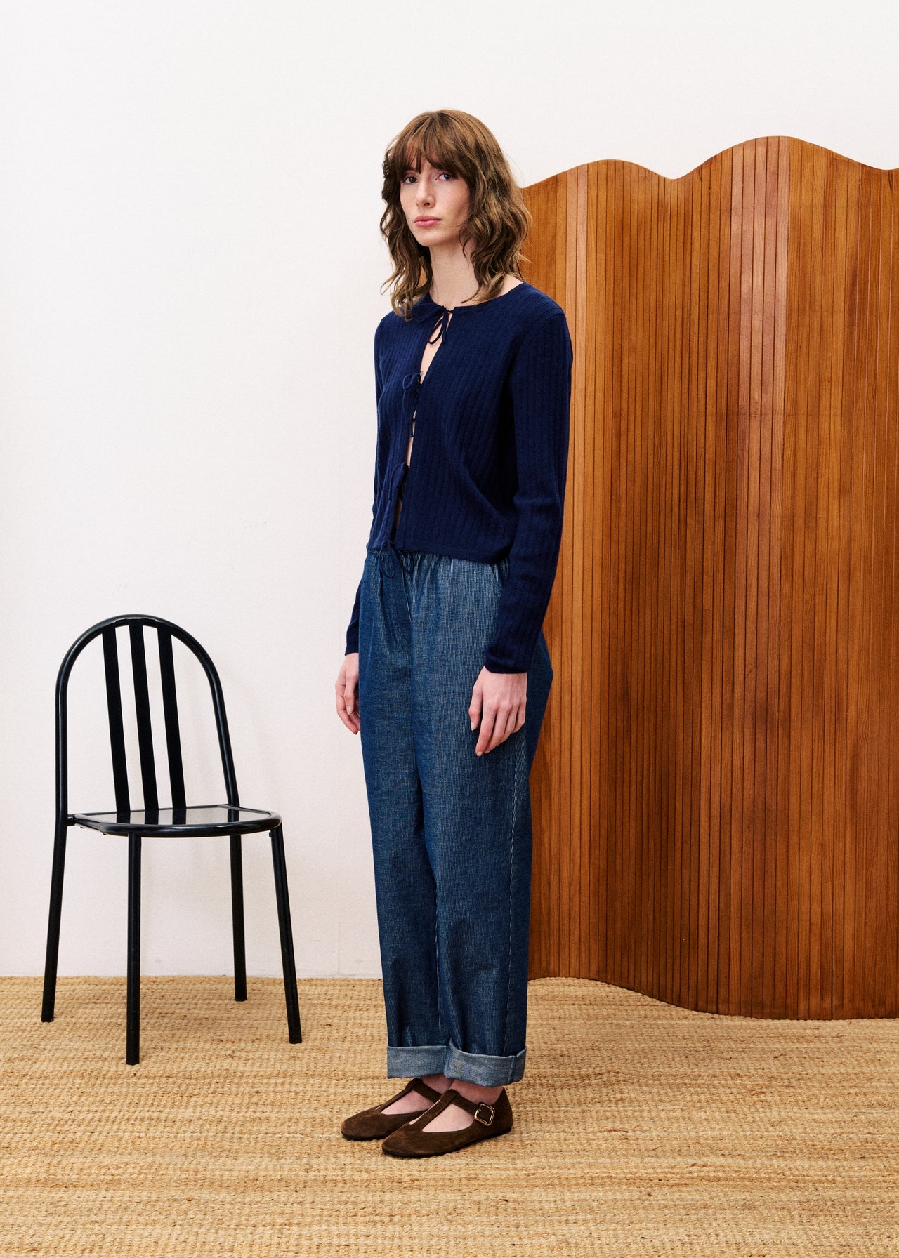 FRNCH Veronique Navy Cardi