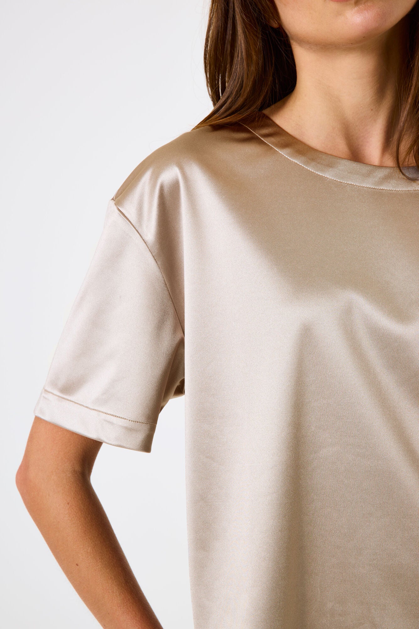 Garcia Champagne Satin Top