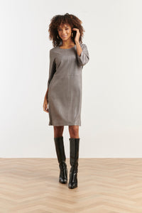Smashed Lemon Faux Suede Dress
