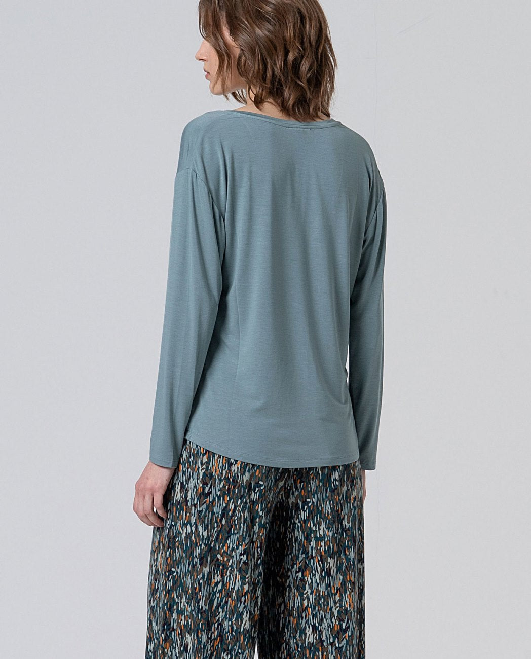 Surkana Bamboo Top Muted Aqua