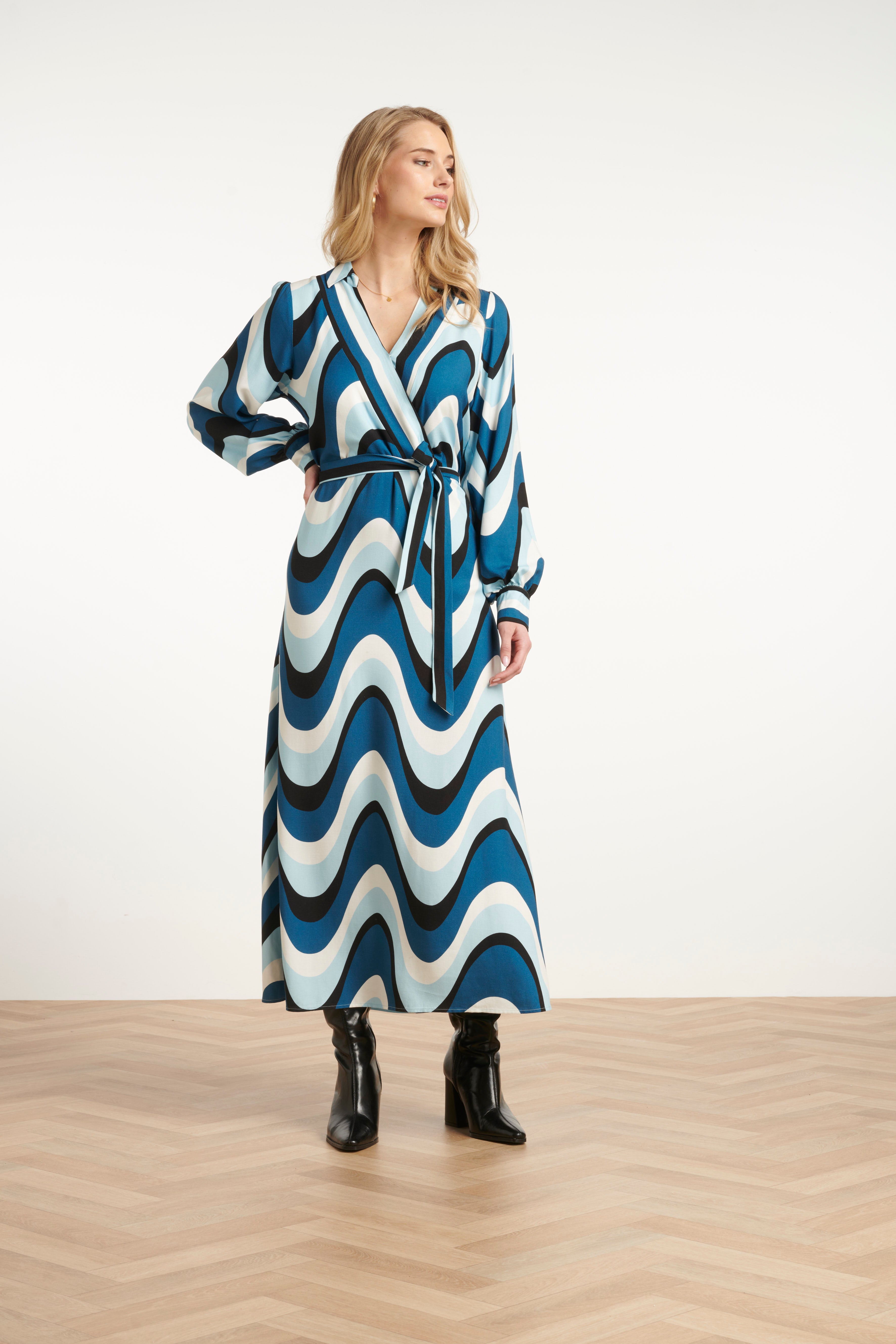 Smashed Lemon Blue Wave dress