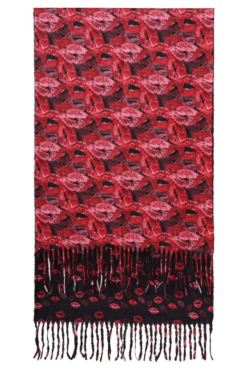 Smashed Lemon Red lips scarf