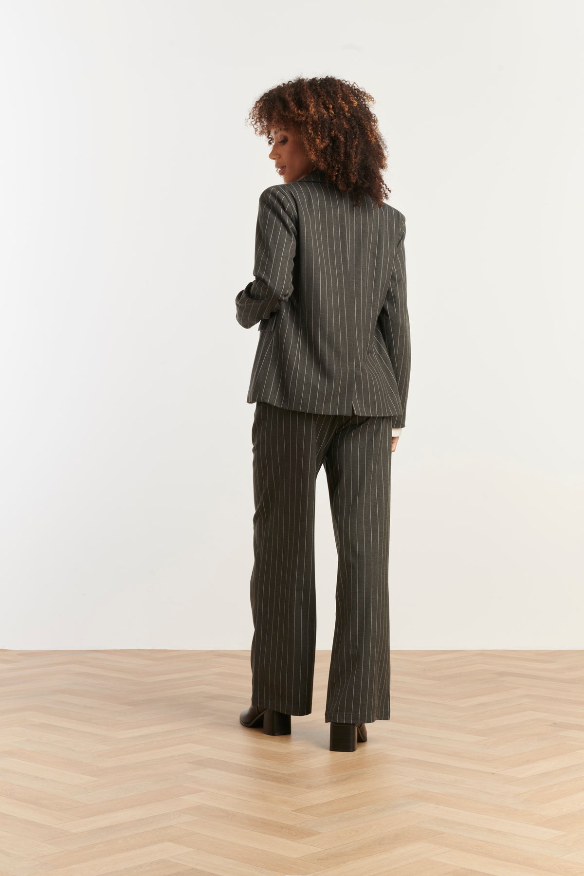 Smashed Lemon Grey Pinstripe Jacket