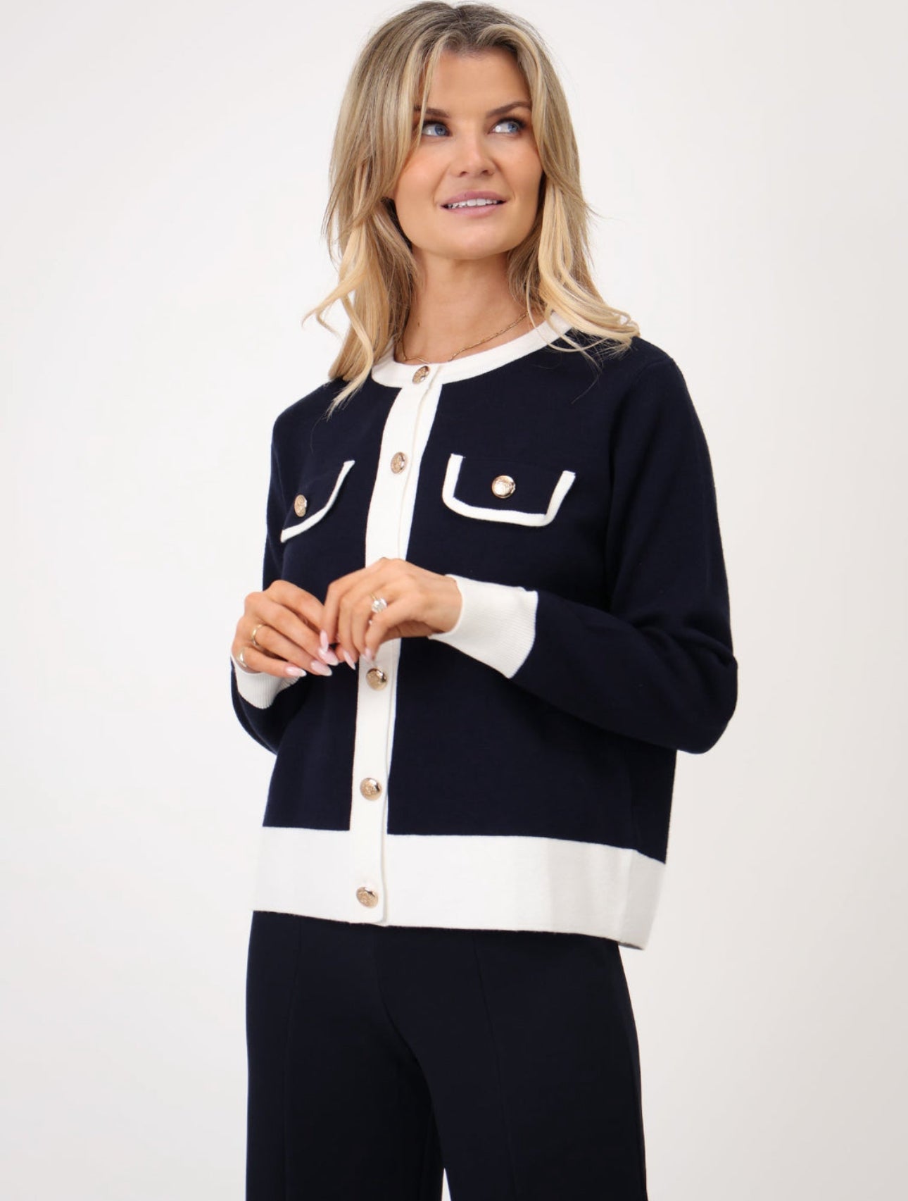 Kate & Pippa Coco knit Cardi Navy
