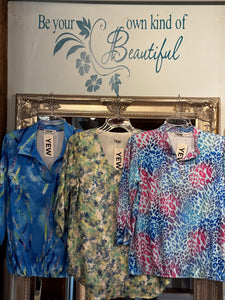 Yew Miami Blue top with collar