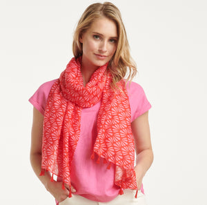 Smashed Lemon Pink/Red scarf