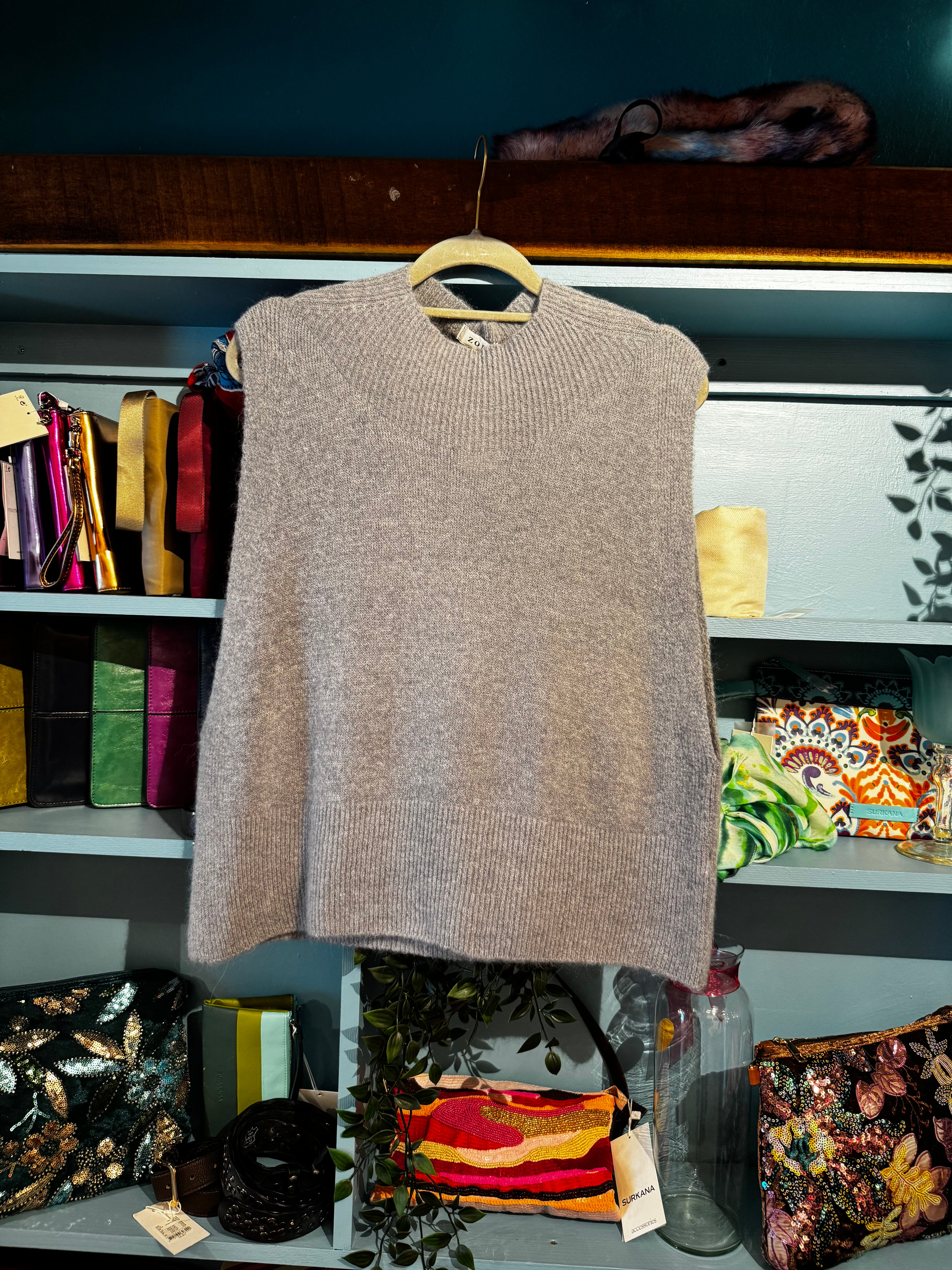 Zola Grey Sleeveless jumper