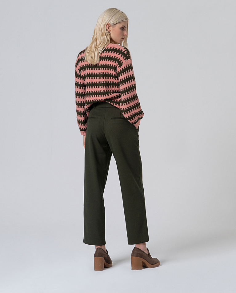 Surkana Khaki Straight Trousers