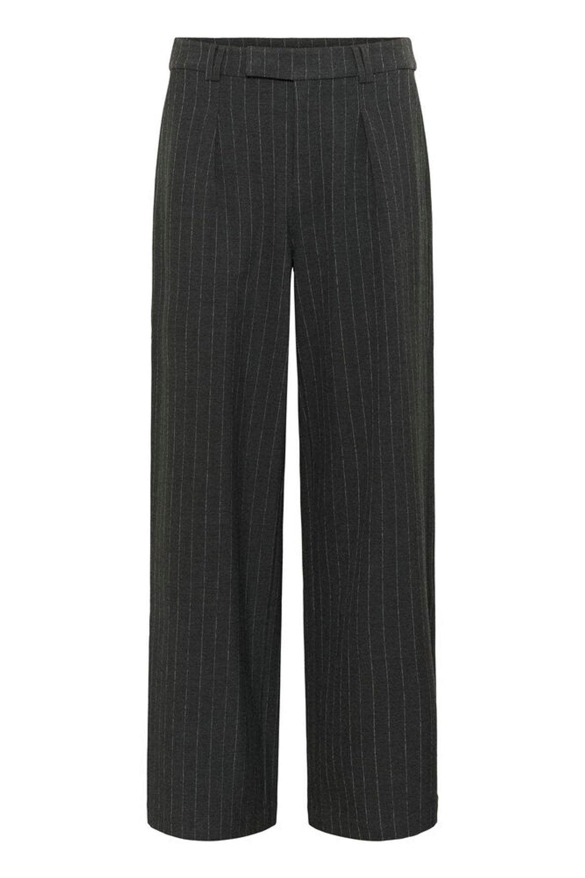 CREAM Grey Pin Stripe Trousers