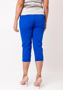 Capri pants Cobalt with detail
