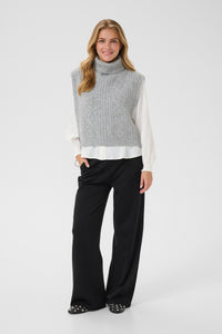 CREAM Grey Rina Knit slipover