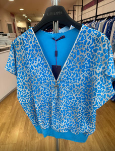 Kate & Pippa Eva Zip top Turquoise