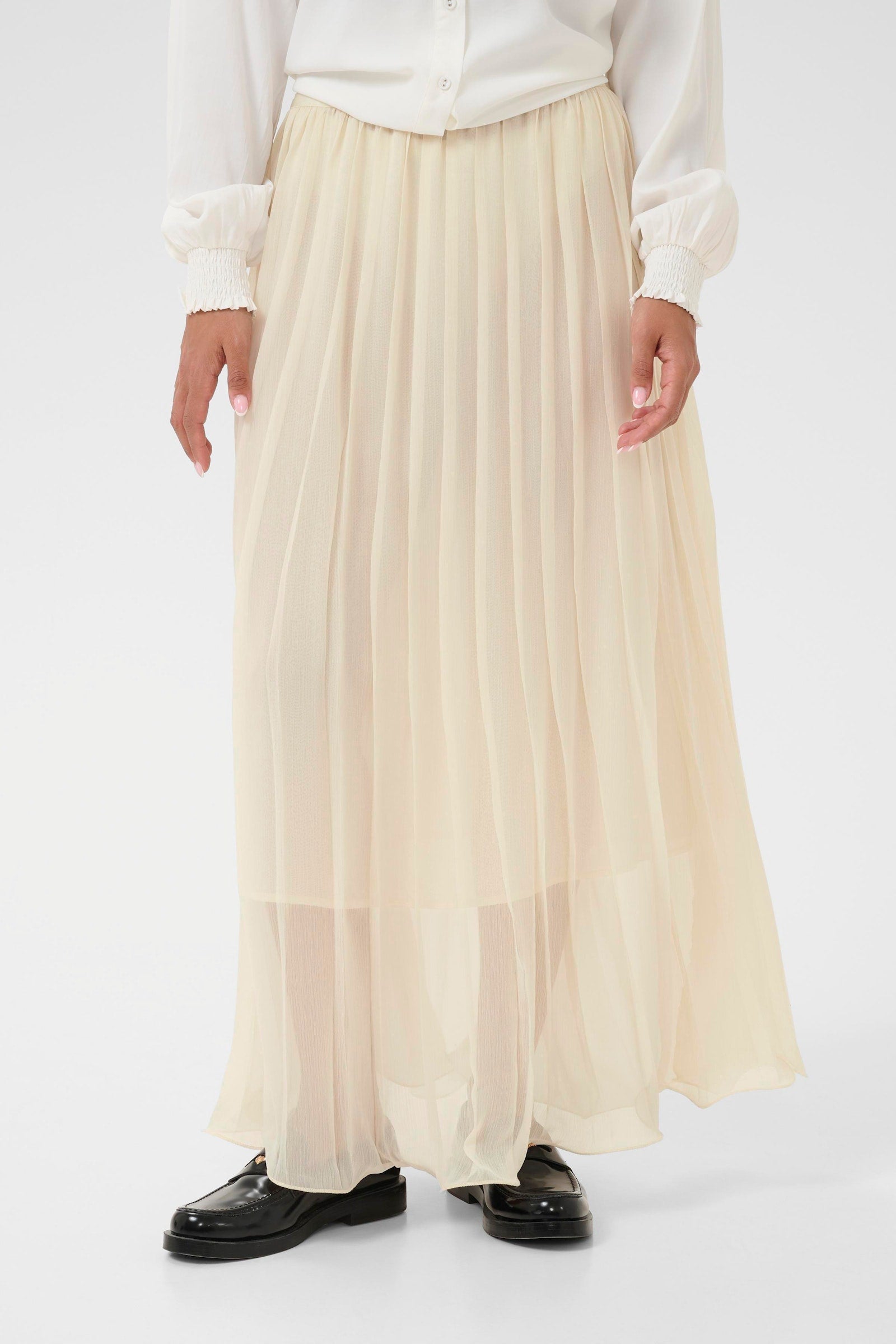 CREAM Flake Skirt Whisper white