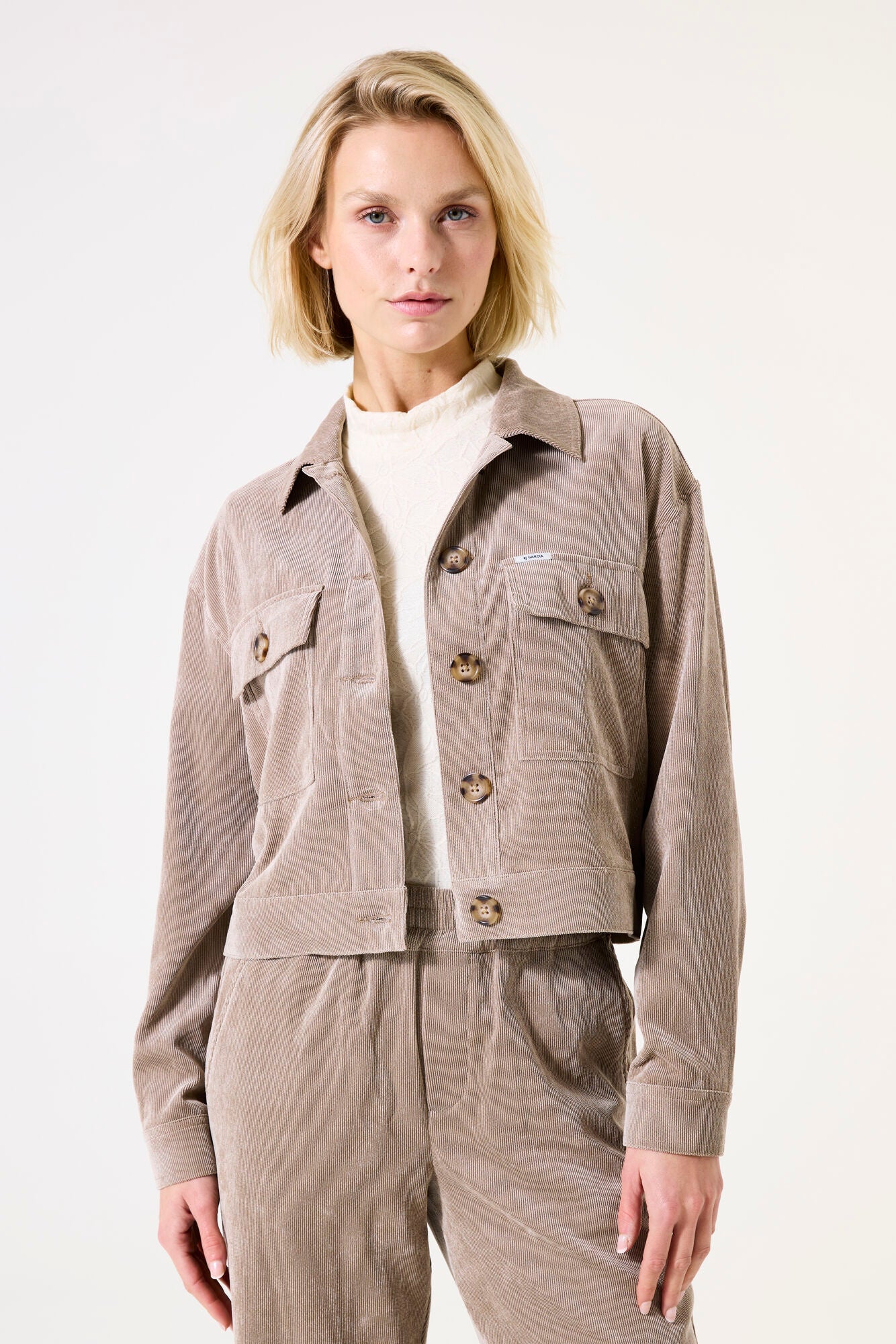 Garcia Taupe Cord Jacket
