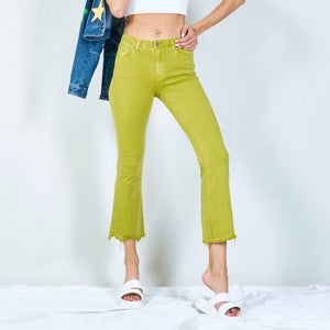 Alice Jeans Frayed ends - Lime