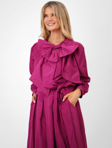 Kate & Pippa Magenta Aria Taffeta Top