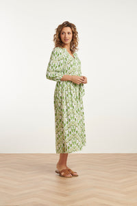 Smashed Lemon Green Print Dress