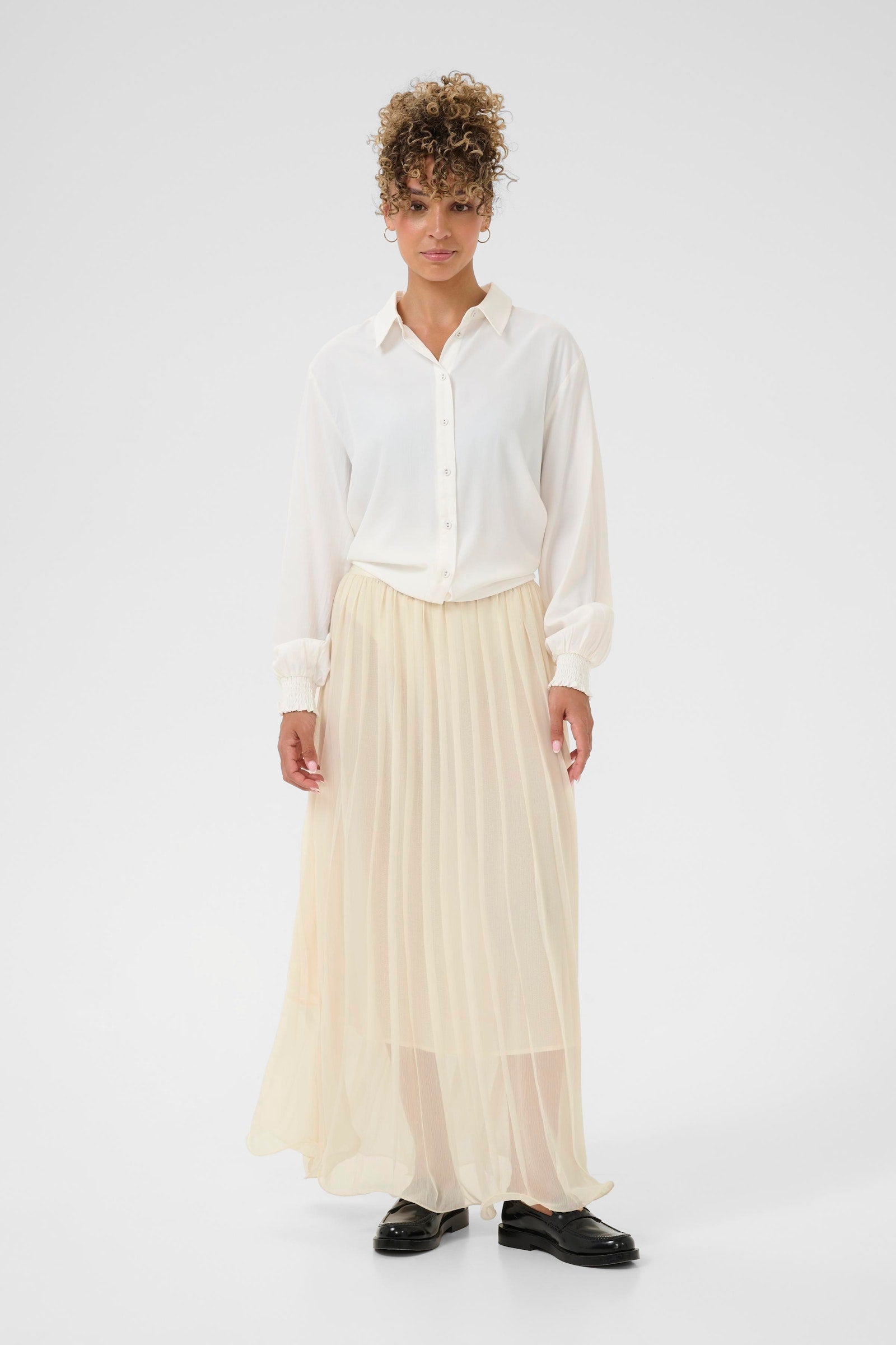 CREAM Flake Skirt Whisper white