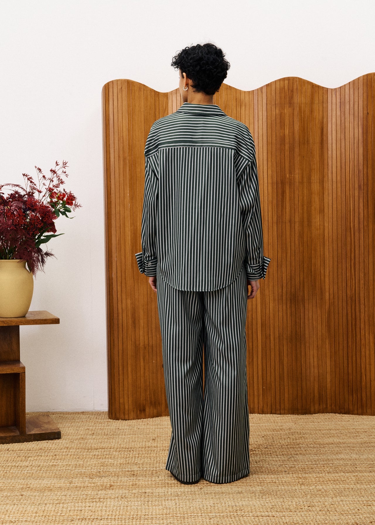 FRNCH Chester stripe Shirt Jacket