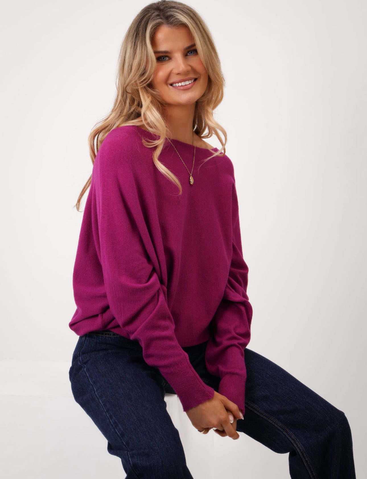 Kate & Pippa Elba knit Magenta