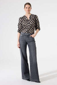 Garcia Black Cream top sparkle