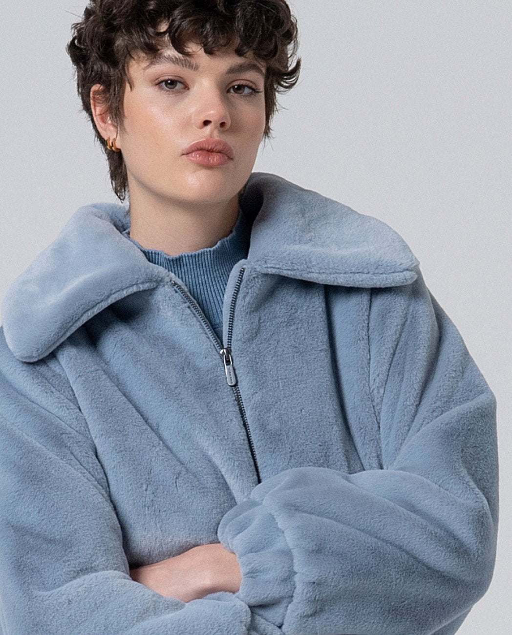 Surkana Powder Blue Bomber Jacket