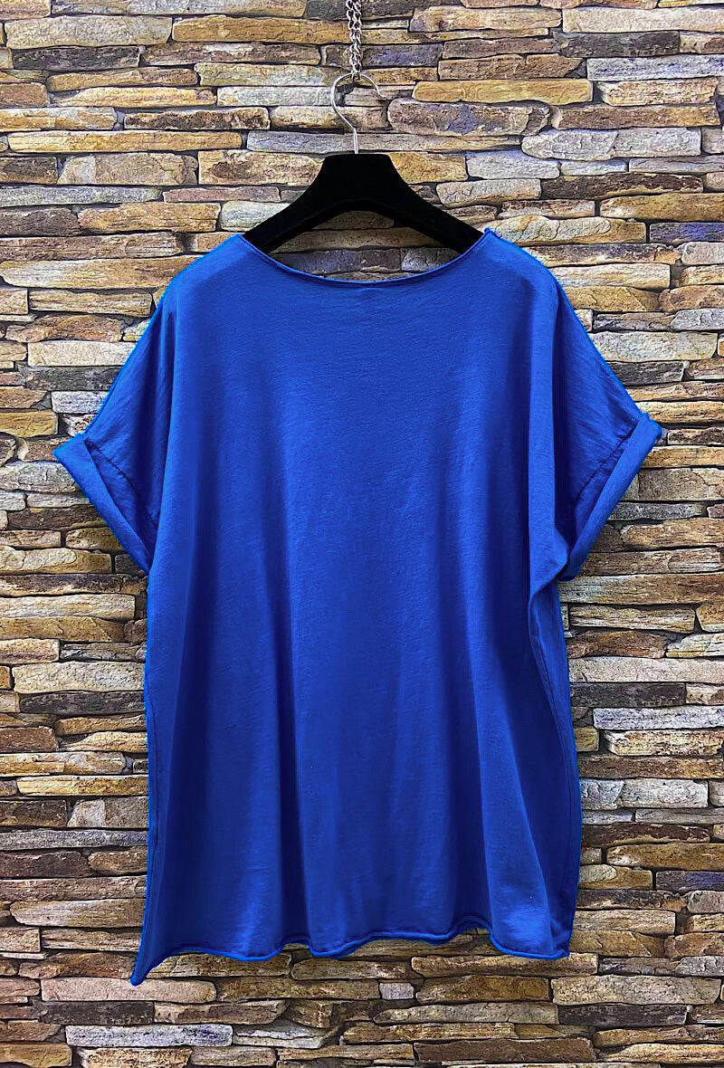 T-shirt top in Cobalt