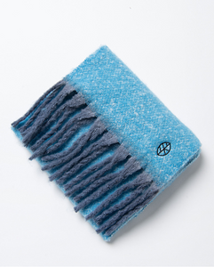 Surkana soft Blue fringe scarf