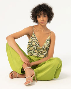 Surkana Tisa Draped Green Top