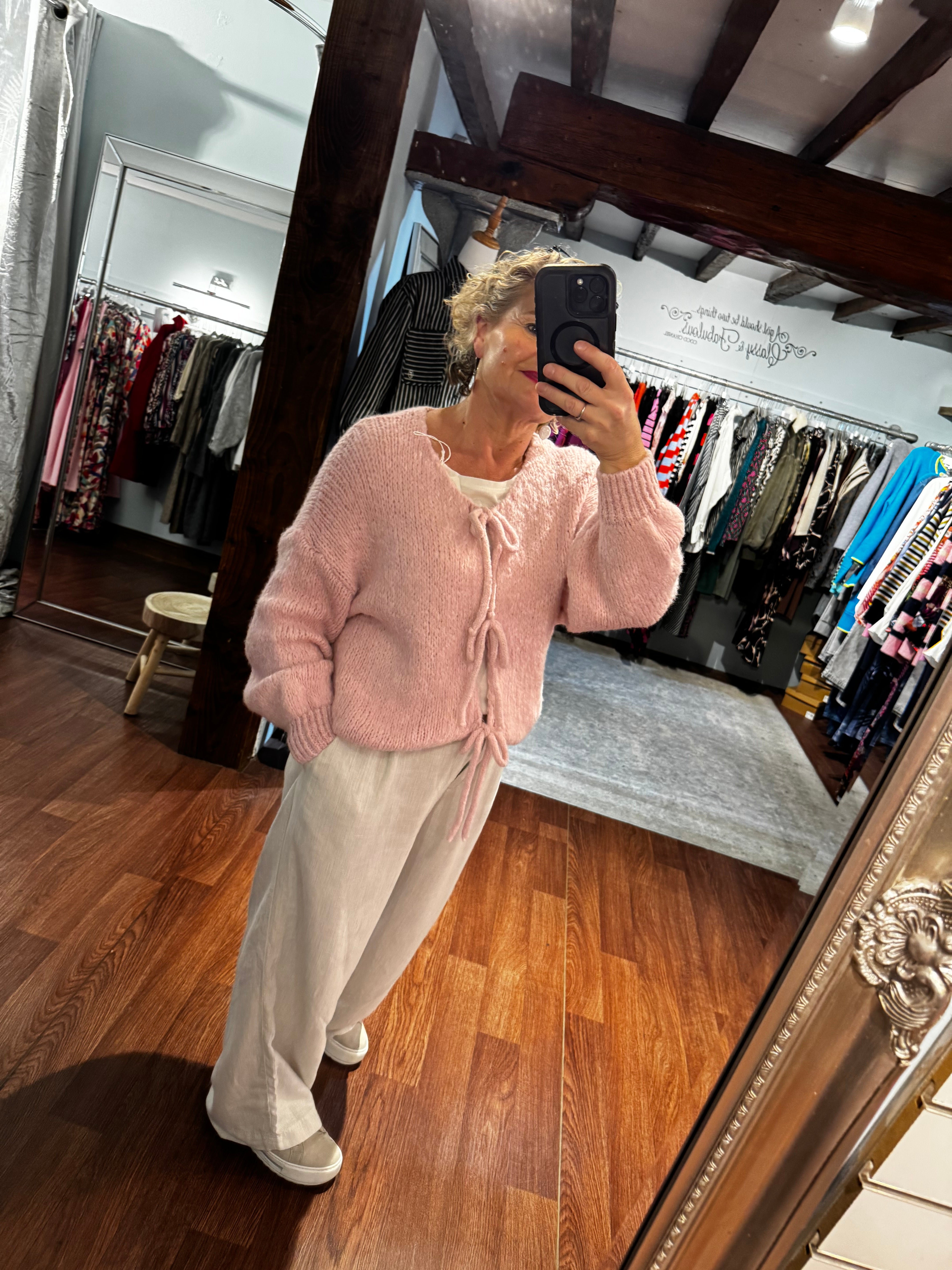 Jolie Pink oversized Cardi