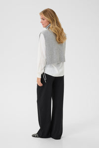 CREAM Grey Rina Knit slipover