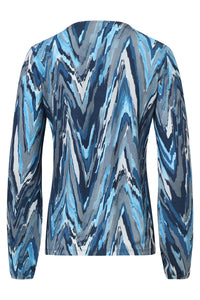 Smashed lemon Blue & Silver grey top