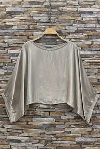 Alicia top in Taupe