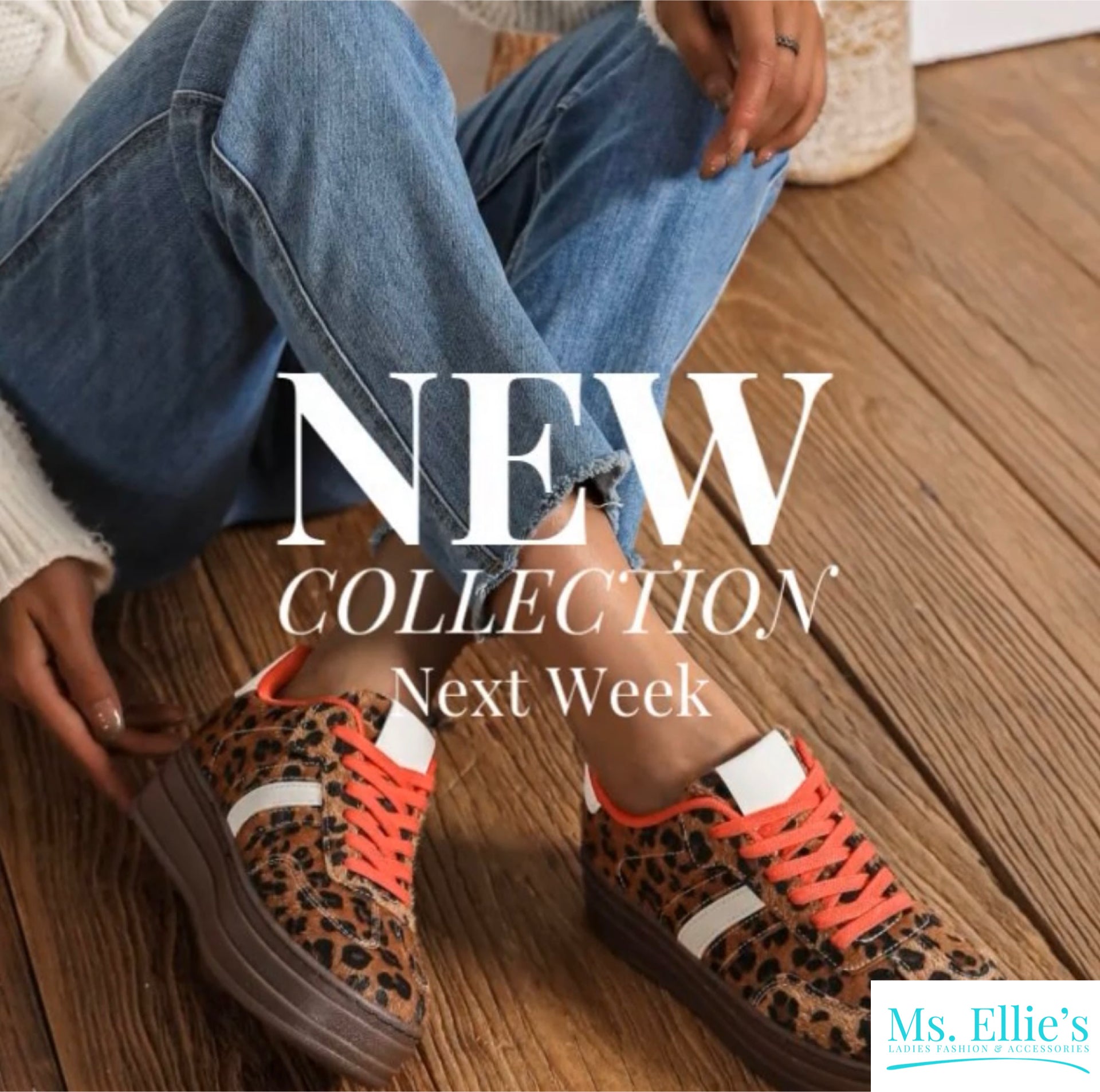 Leopard print trainers pop of orange
