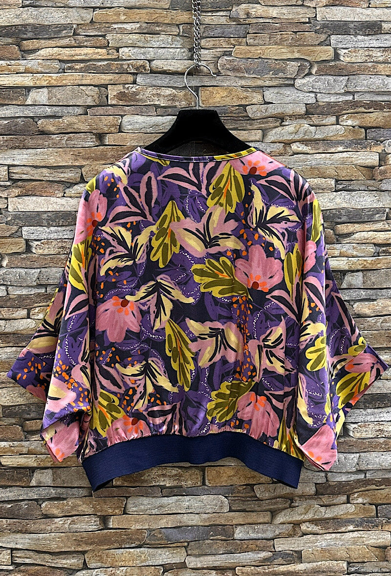 Print kimono in Purple