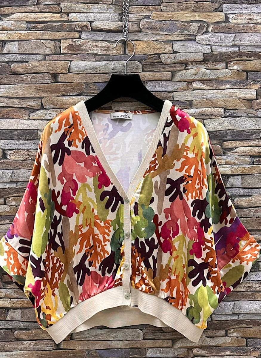 Print kimono in Champagne Twigs