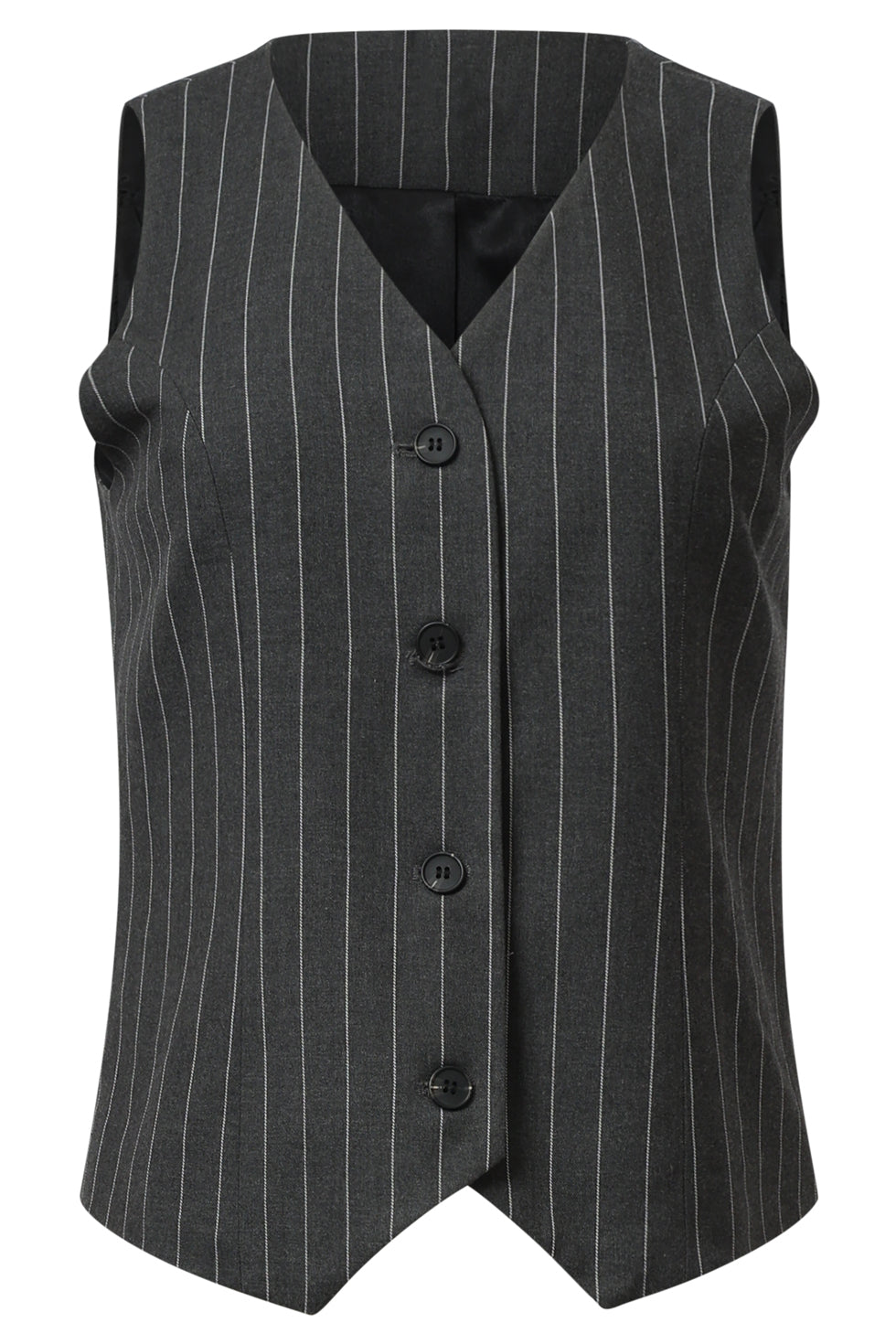 Smashed Lemon Grey Pinstripe Waistcoat