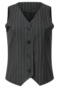 Smashed Lemon Grey Pinstripe Waistcoat