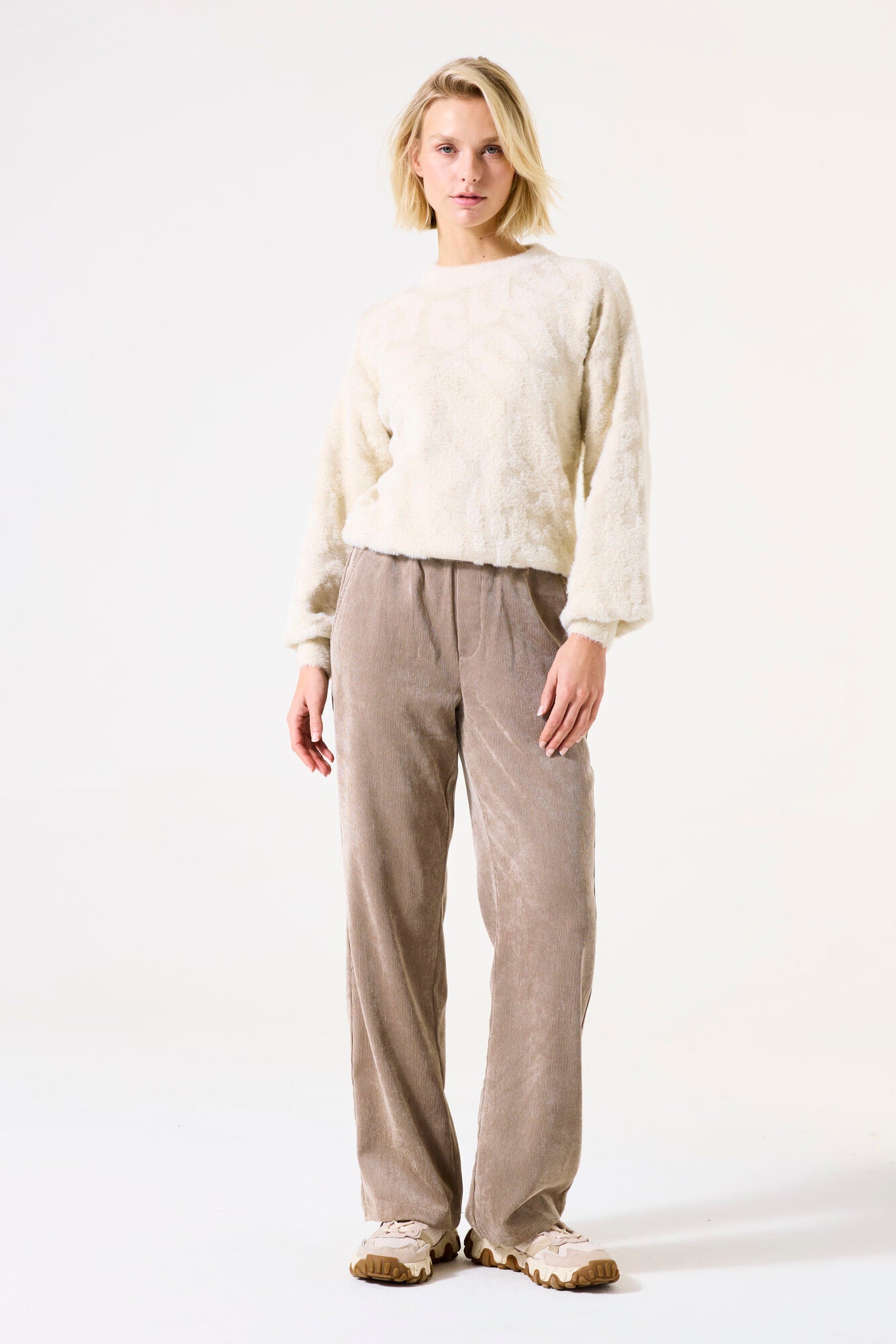 Garcia Taupe Cord Trousers