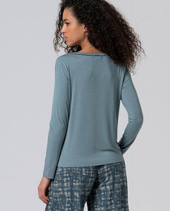 Surkana Bamboo Top Muted Aqua